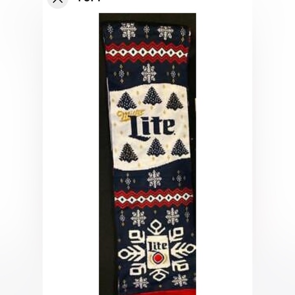 🆕 Miller Lite Beer Ugly Sweater Scarf- Unisex🆕 - Picture 3 of 8